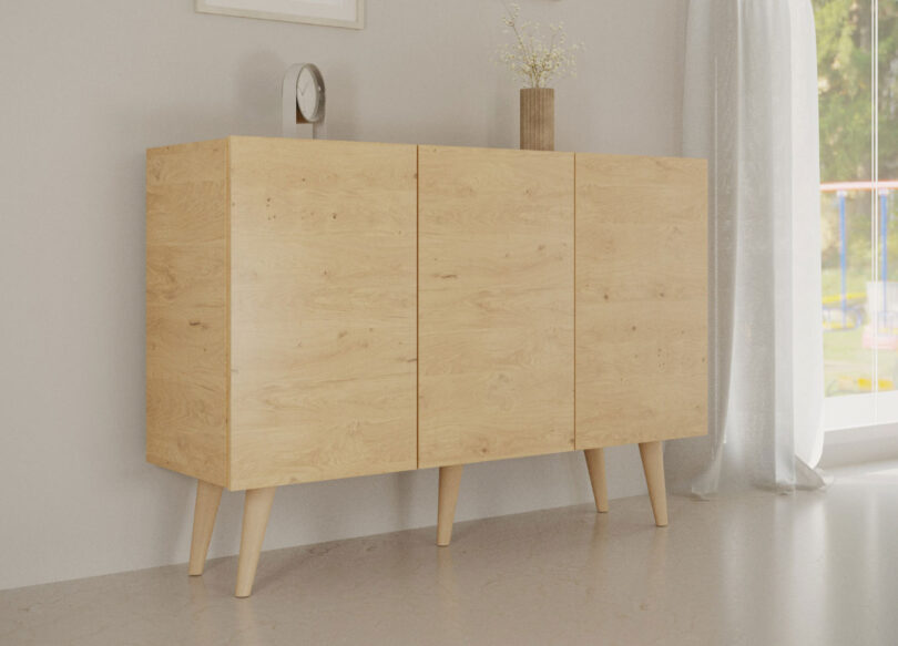 buffet pas cher style scandinave 120 cm