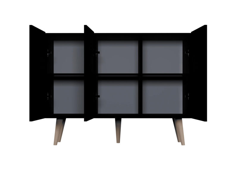 meuble buffet 3 portes avec 6 compartiments
