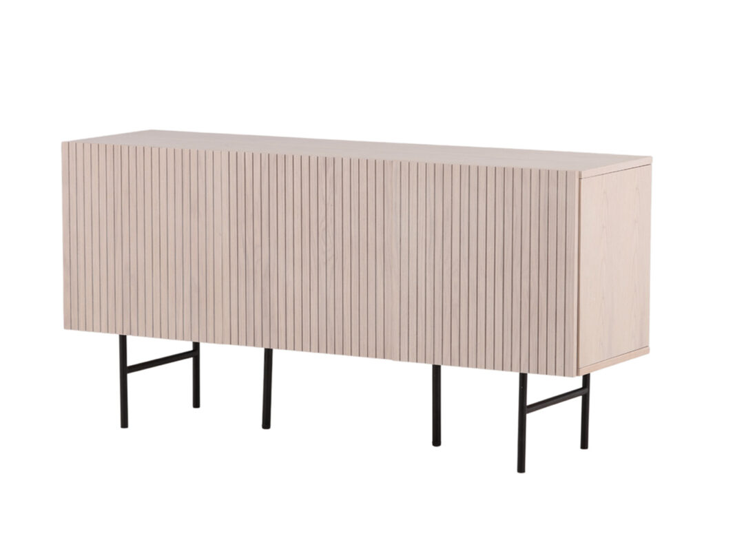 buffet salon salle a manger 3 portes 150 cm aspect bois clair