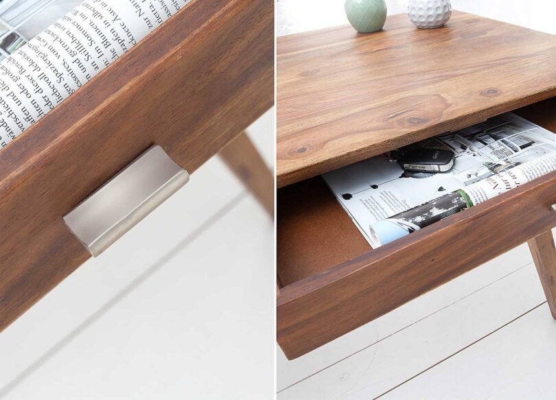 bureau avec rangement en bois massif