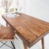 table de bureau 120 cm avec un tiroir et une niche de rangement en bois de sesham