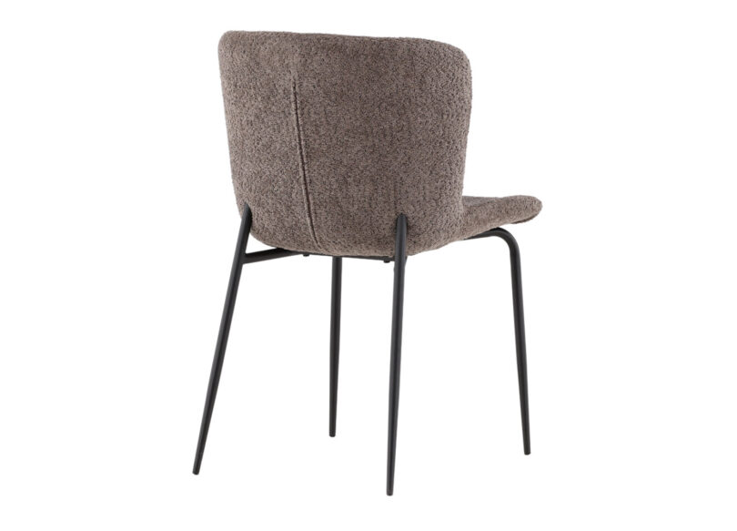 chaise confortable en tissu bouclette