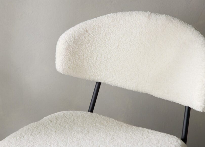 zoom sur le tissu bouclette