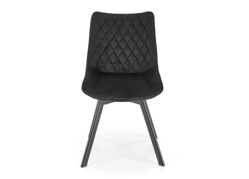 chaise en velours noir