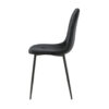 chaise en velours noir