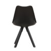 dos de la chaise scandinave noire