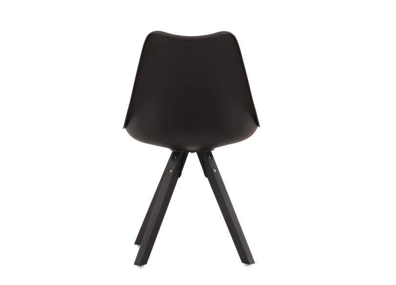 dos de la chaise scandinave noire