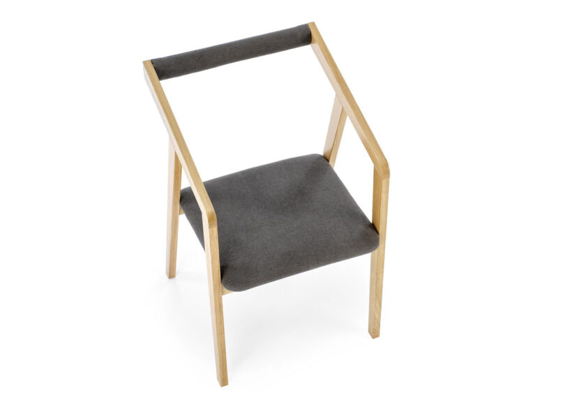 chaises style japandi velours gris et bois massif