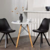 lot de 4 chaises scandinaves noires en pvc et simili cuir