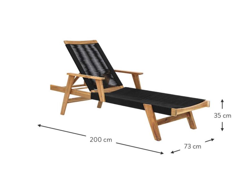 details des dimensions du transat