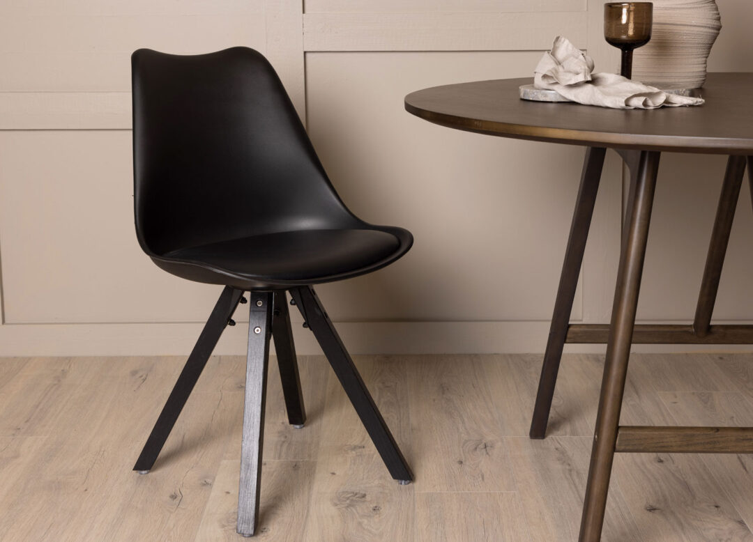 lot de 4 chaises pas cher scandinaves en simili cuir