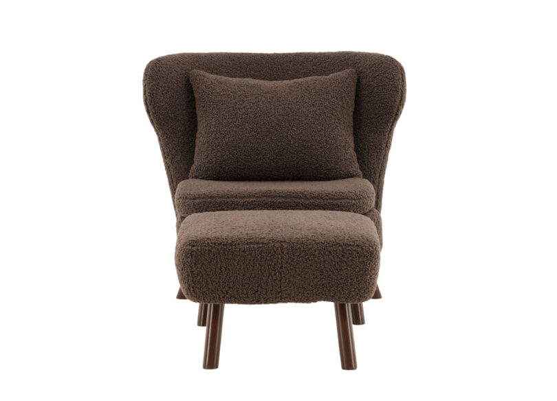 fauteuil de salon de détente en tissu bouclette