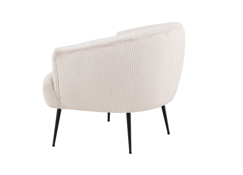 Fauteuil Club Paris Prix Scott 89cm Beige – Tissu Côtelé Design