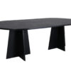 table de repas contemporaine 230 cm bois noir et pieds moderne