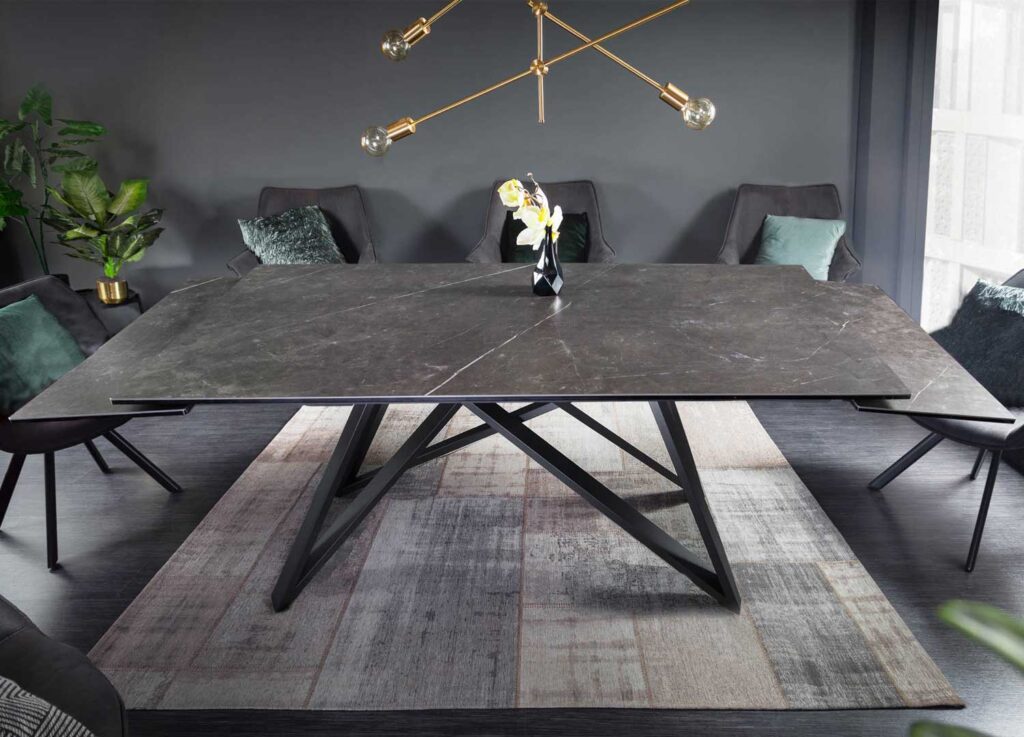 Table de salle à manger moderne extensible 260 cm en céramique