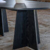 table salle à manger pour 8 aspect bois noir