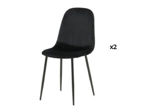 chaises de salle à manger moderne en velours noir pas cher