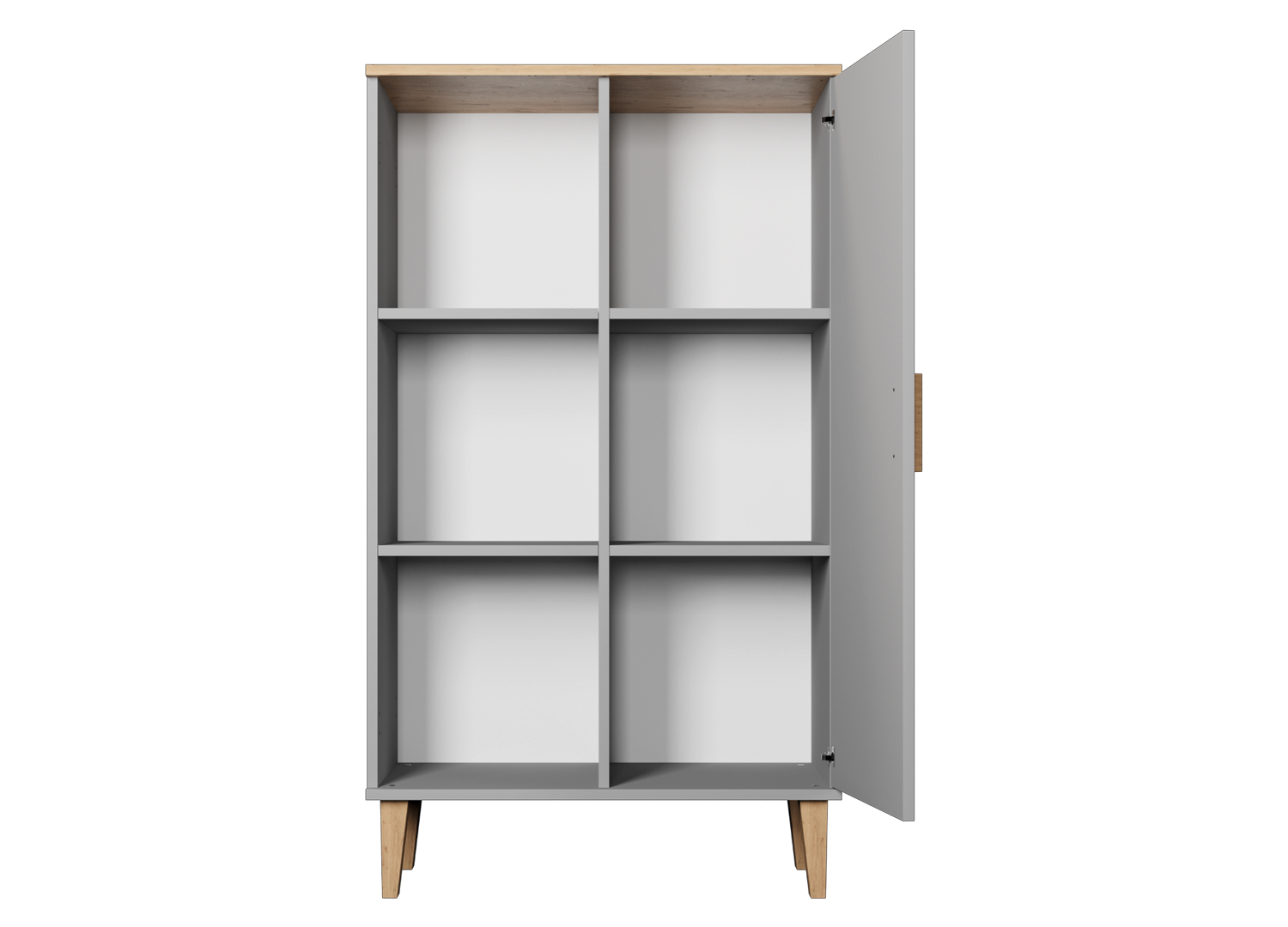 https://www.trendymobilier.com/app/uploads/2023/04/meuble-bibliotheque-scandinave-grise-et-bois-avec-6-compartiments-de-rangement.jpg