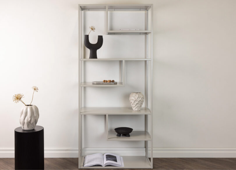 bibliothèque en métal beige 188 cm
