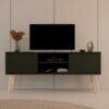 banc tv noir pas cher 120 cm style scandinave