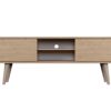 banc tv 120 cm style scandinave pas cher aspect chêne artisan
