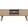 banc tv 120 cm style scandinave pas cher aspect chêne artisan