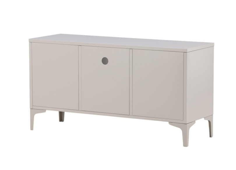 dos du meuble tv en métal beige