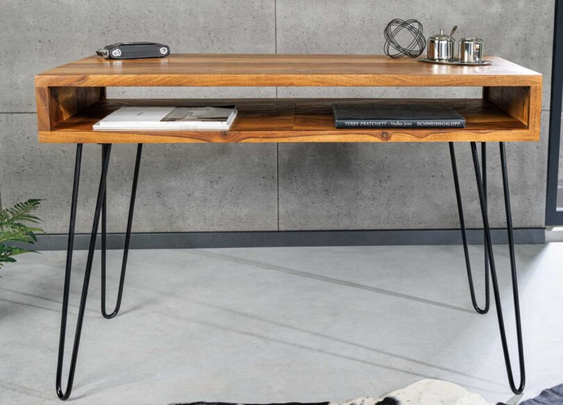console 110 cm pas cher en bois massif