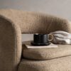 fauteuil moderne rotatif a 360° en tissu bouclette