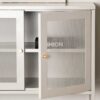 meuble de rangement moderne en metal beige