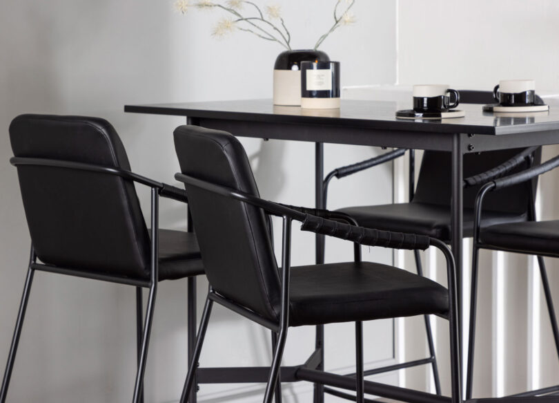 fauteuils de bar moderne noir