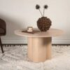 table de salon tendance aspect bois 80 cm
