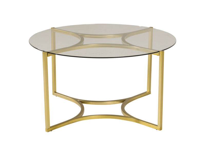 table de salon 90 cm plateau en verre