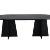 grande table de repas contemporaine aspect bois noir