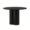 table de salle à manger moderne aspect bois noir pour 4 personnes 110 cm