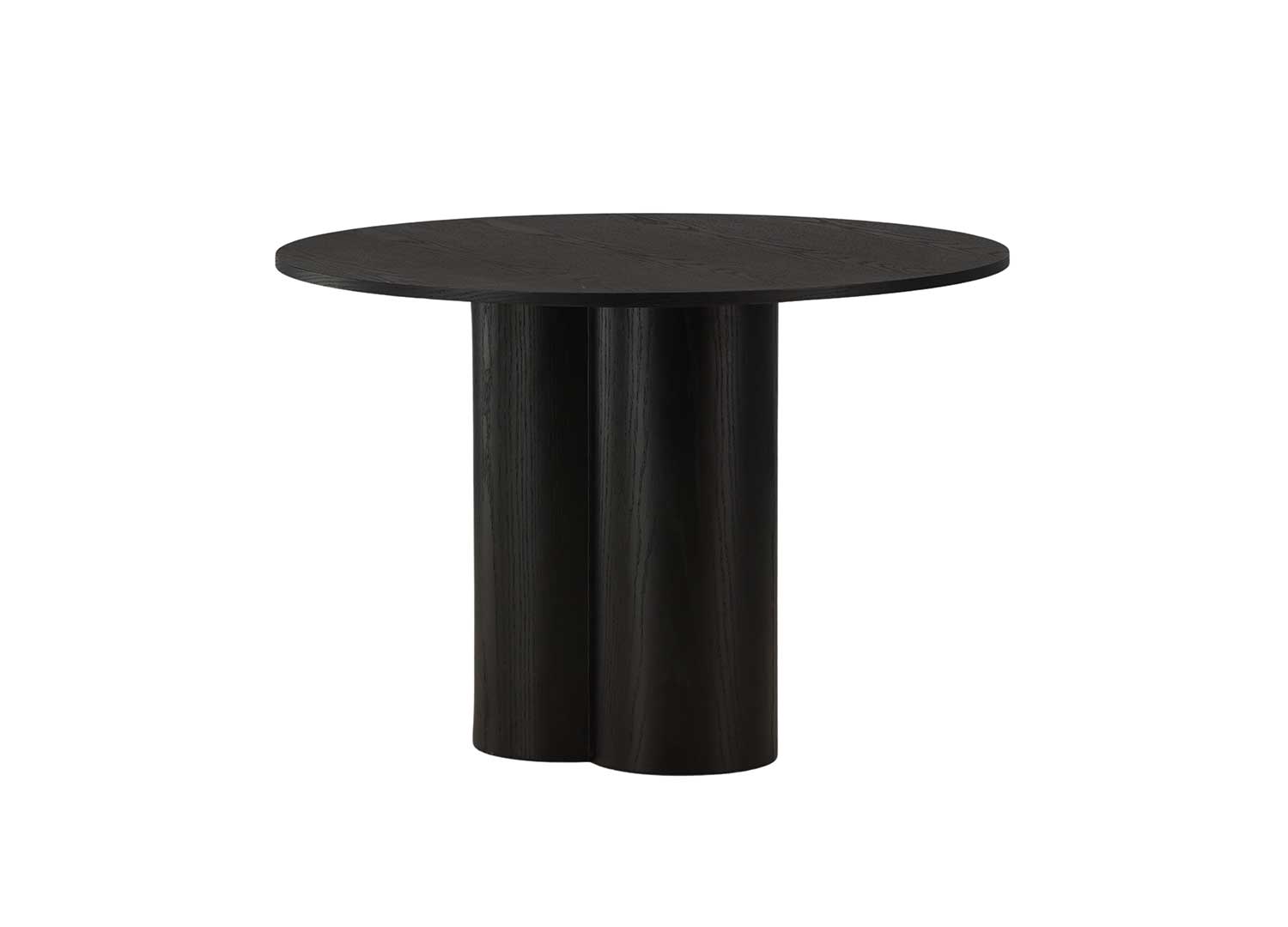 table de salle à manger moderne aspect bois noir pour 4 personnes 110 cm