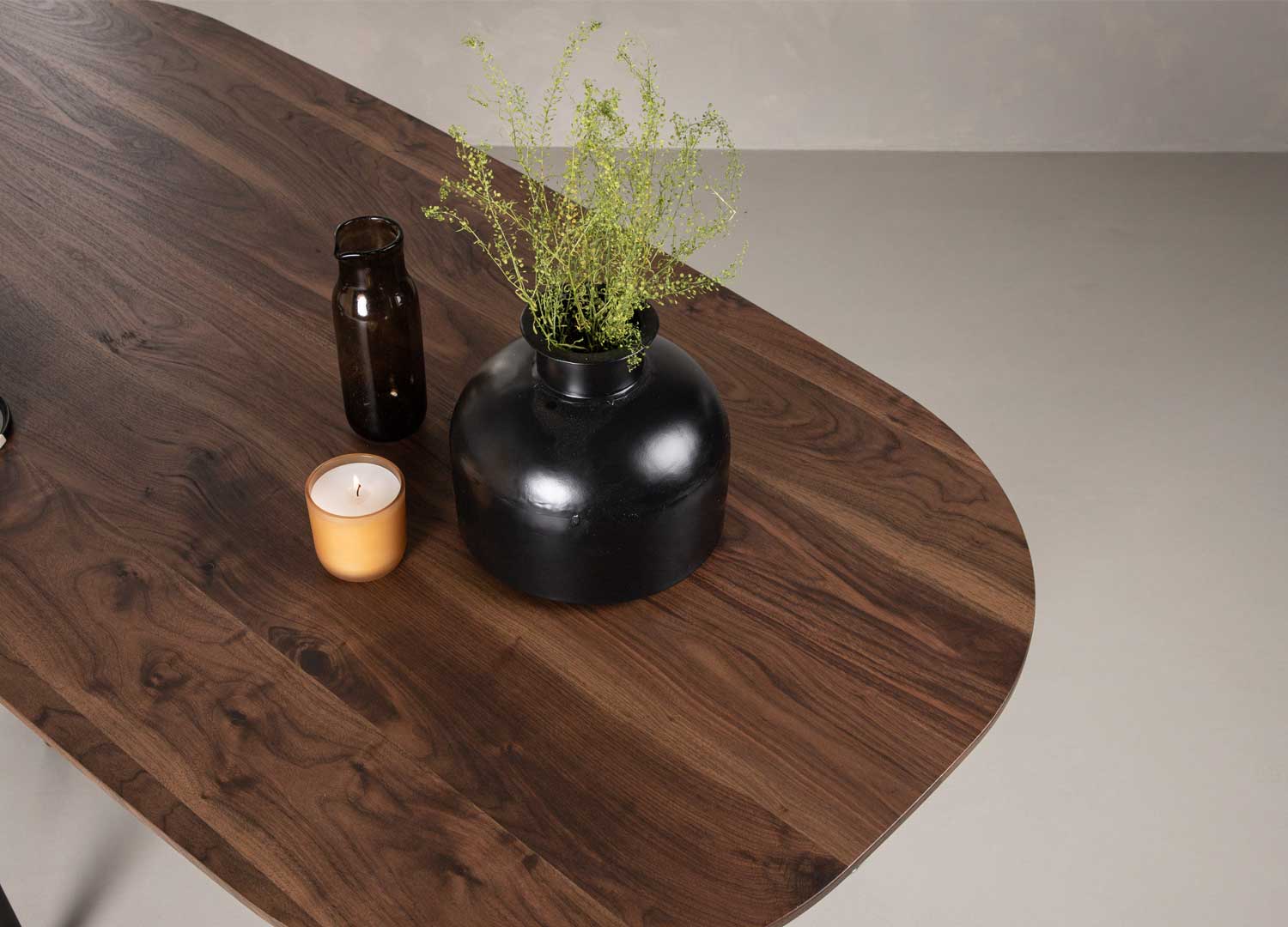 Table de salle à manger ovale effet bois foncé 180 x 90 cm OTTAWA