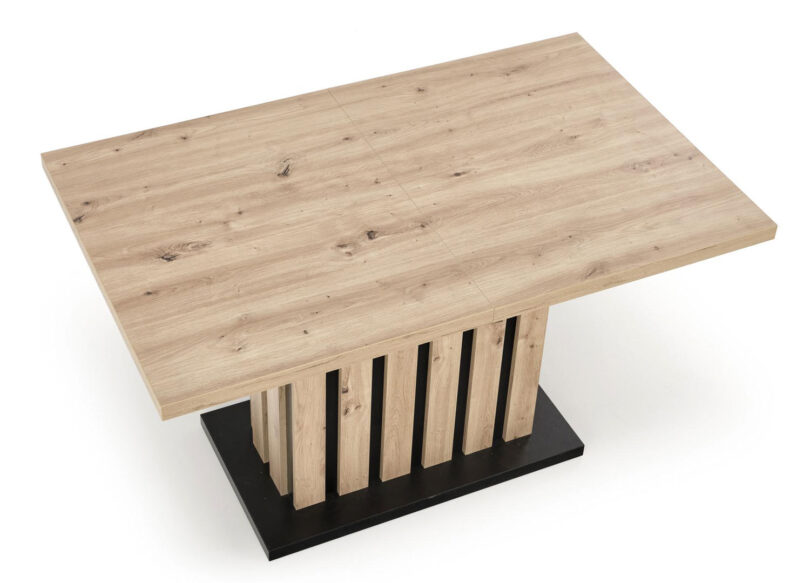 table repas pas cher bois et noir
