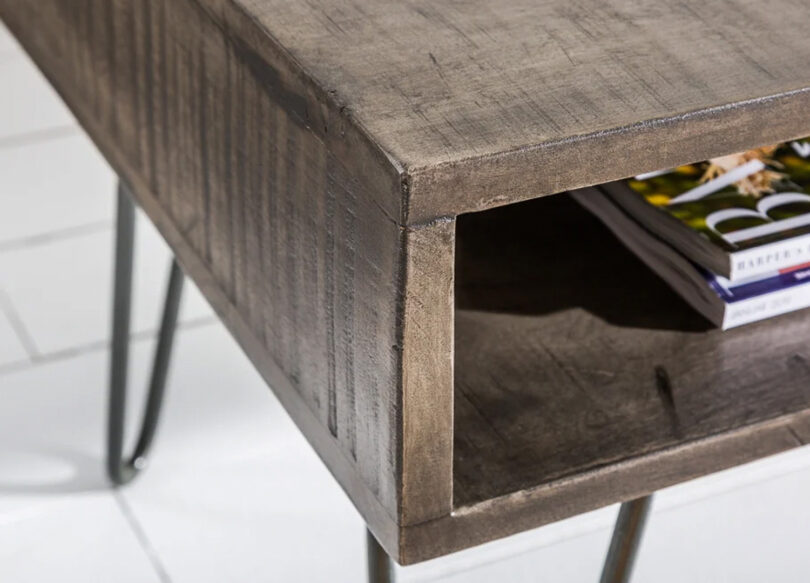 zoom sur la structure du plateau teinté gris