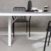 table de repas de jardin 200 cm gris et blanc