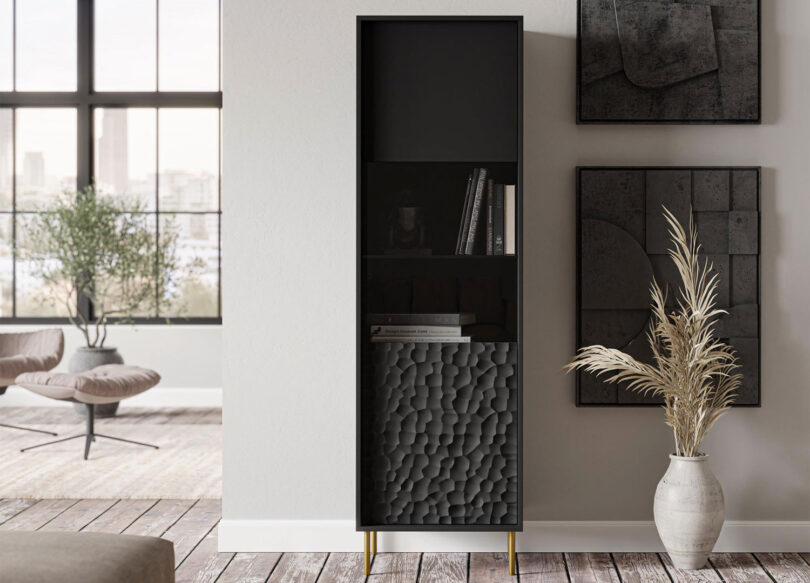 meuble vitrée moderne pas cher 185 cm
