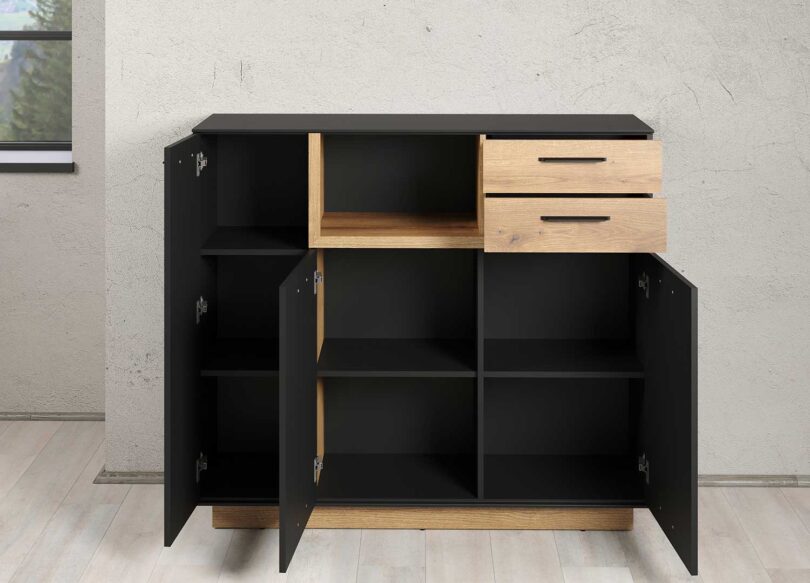 Ouverture de la commode de salon moderne