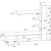 Dimensions du meuble TV complet design