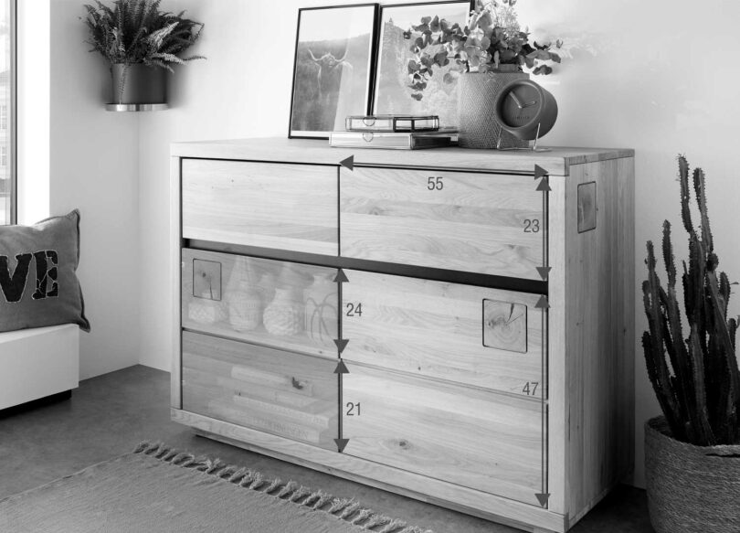Dimensions du petit buffet en bois