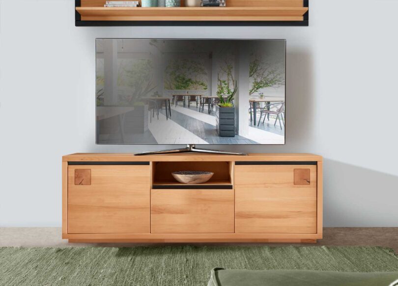 Meuble pour télé 170cm en bois massif huilé