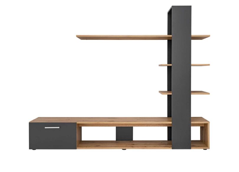 Meuble tv noir et bois design