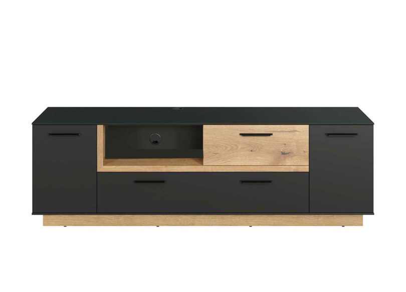 Meuble de télé bois et anthracite moderne