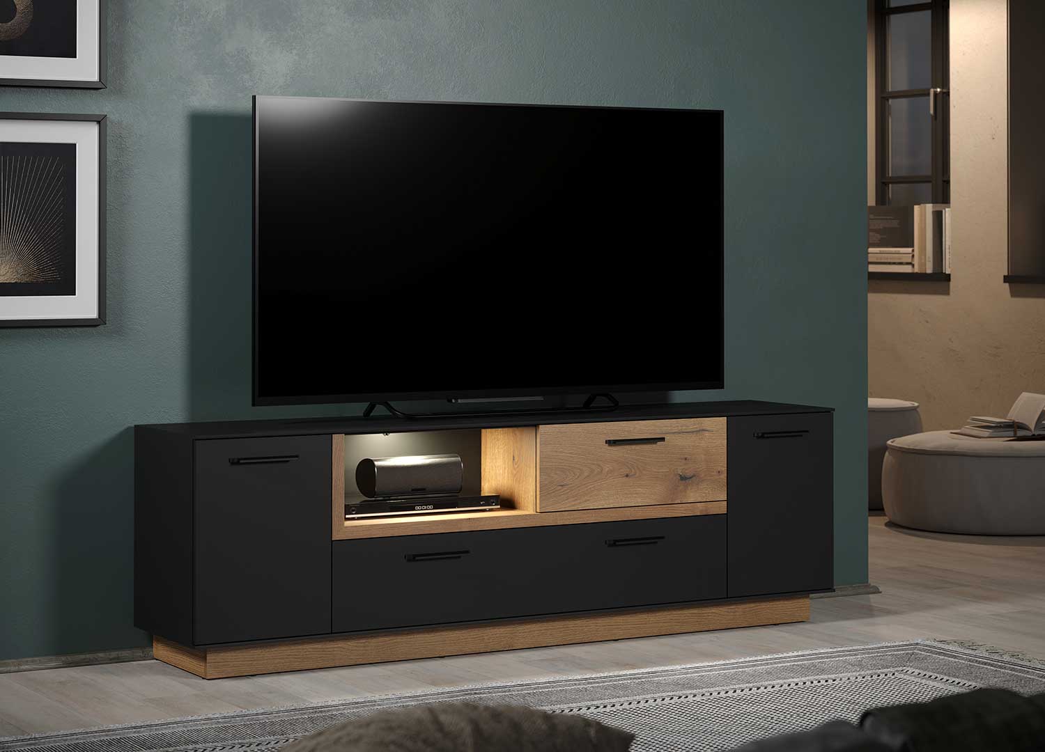 Meuble tv avec led optionnelles design