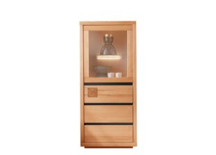 Petite vitrine en bois massif de hêtre