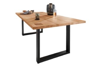 Table de repas en bois massif de hêtre rectangulaire